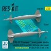 RESKIT RS32-0576 GBU-10 Paveway I laser guided bombs with BSU-37/B fin and BSU-3A/B wing (slow speed) thermally protected (2 pcs) (3D Printed) 1/32
